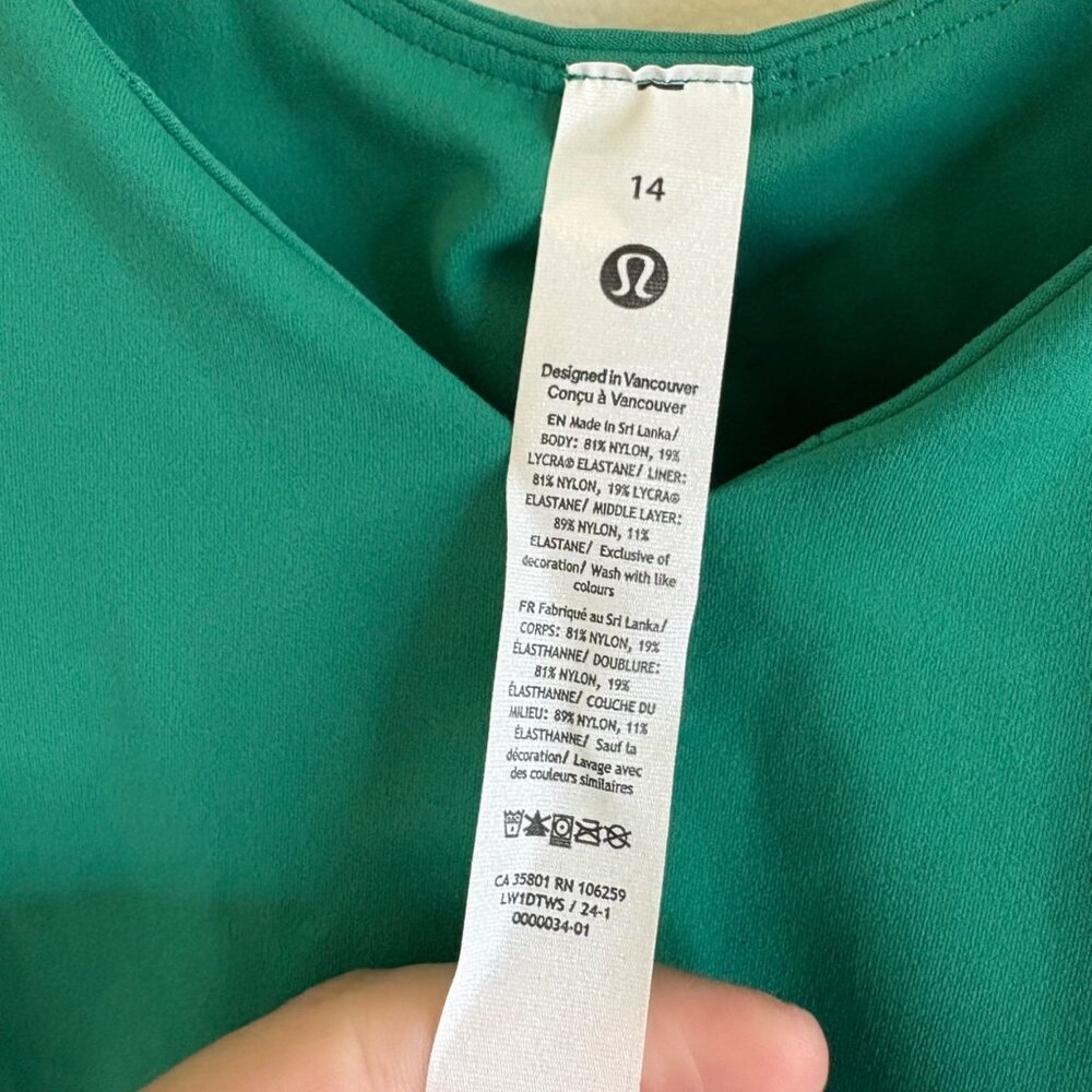 Lululemon Athletic Align Nulu Tank Top Cascade Green NWT Women’s Size 14 - Picture 7 of 8